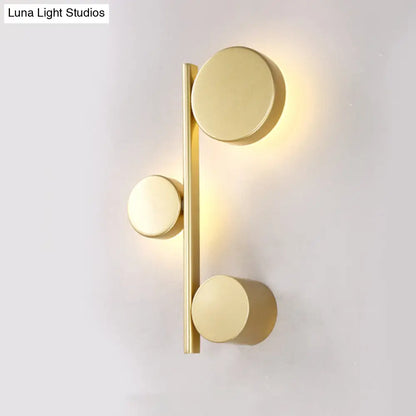 DecorBites™ Modern Metallic Circle Wall Mount LED Lighting for Living Room