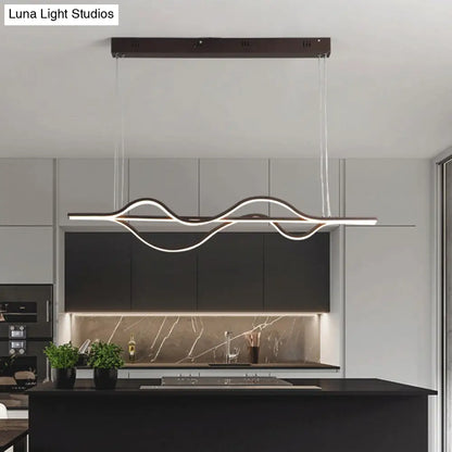 DecorBites™ Modern Metallic LED Pendant Light for Dining Room and Island in Coffee