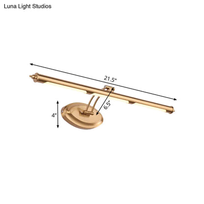 DecorBites™ Modern Metallic LED Vanity Mirror Light for Bathroom - Gold Sconce Fixture (18"/21.5"/29.5")