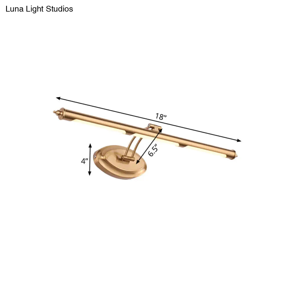 DecorBites™ Modern Metallic LED Vanity Mirror Light for Bathroom - Gold Sconce Fixture (18"/21.5"/29.5")