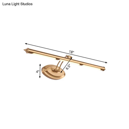 DecorBites™ Modern Metallic LED Vanity Mirror Light for Bathroom - Gold Sconce Fixture (18"/21.5"/29.5")