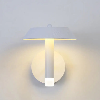 DecorBites™ Modern Metallic LED Wall Sconce - Tapered White/Grey Bedroom Lamp