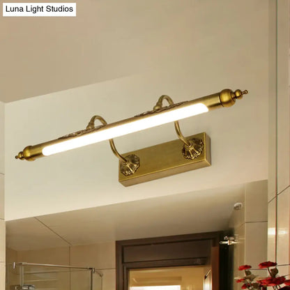 DecorBites™ Modern Metallic Linear Vanity Light - LED Brass Wall Sconce Lighting for Bathroom (18"/21.5" Wide) - Warm/White Lighting