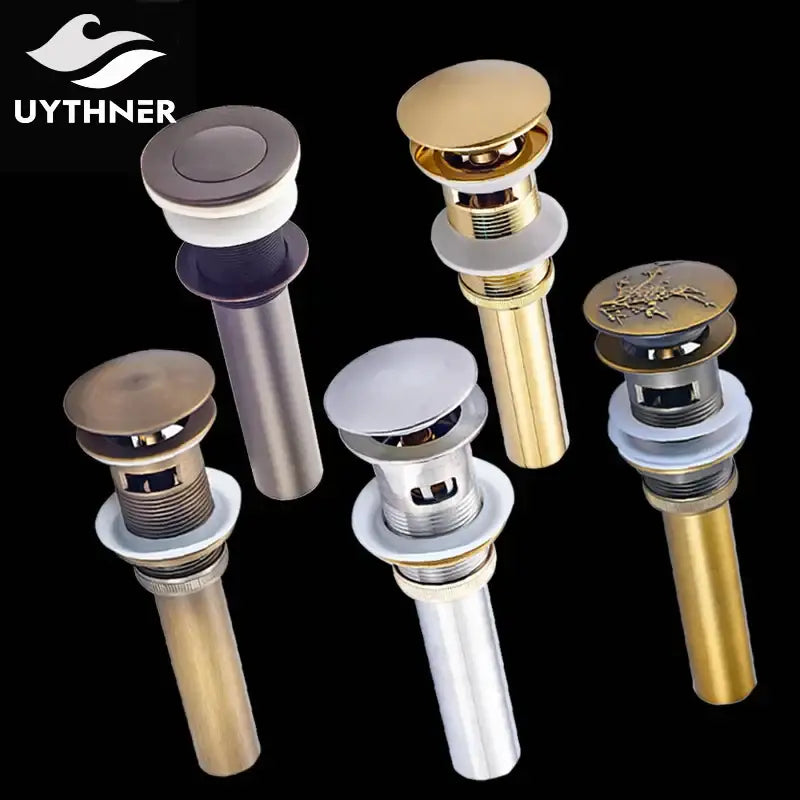 Modern metallic pop up bathroom basin waste – bathroom sink drain