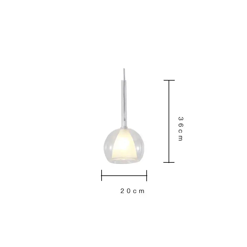 Modern metallic spherical designer glass chandelier dining room light