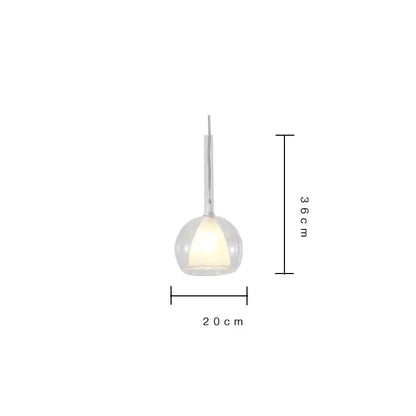 Modern metallic spherical designer glass chandelier dining room light
