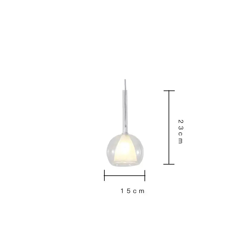Modern metallic spherical designer glass chandelier dining room light
