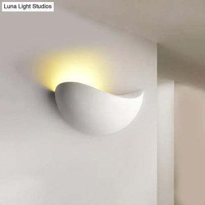 Modern metallic wall washer light bedroom ceramic sconce black & white