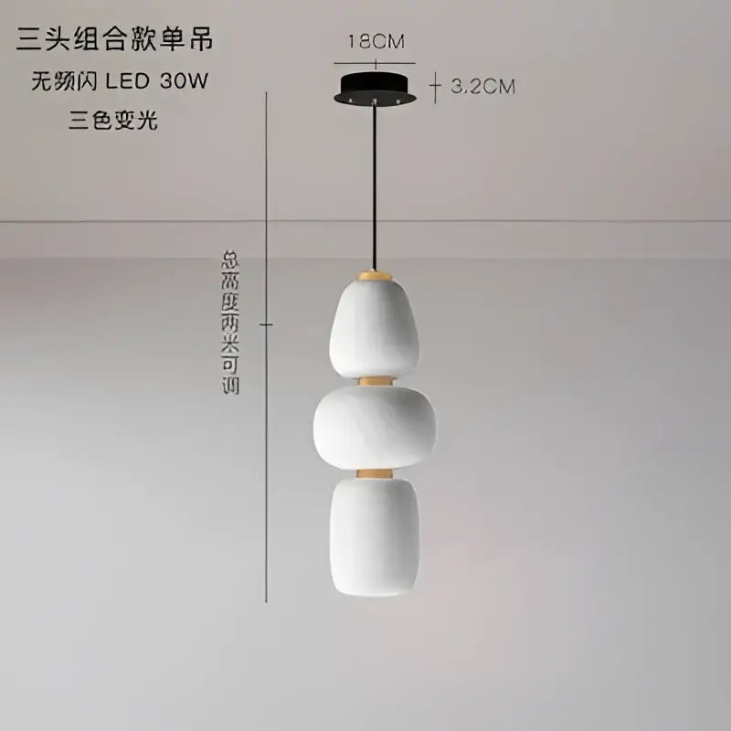 Modern milky white glass ball pendant light for dining room