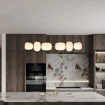 Modern milky white glass ball pendant light for dining room