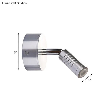 DecorBites™ Modern Mini Tubed LED Wall Lamp- Bathroom Chrome Sconce Light Fixture in Warm/White Lighting