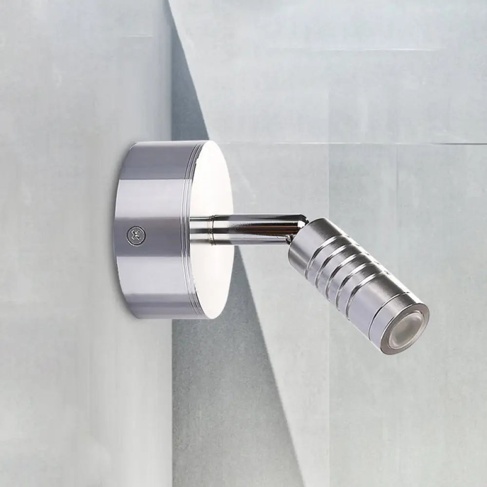 DecorBites™ Modern Mini Tubed LED Wall Lamp- Bathroom Chrome Sconce Light Fixture in Warm/White Lighting