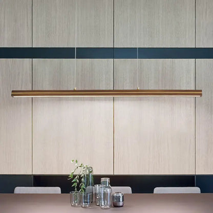 Modern minimalism woodwork island pendant light – dining room led