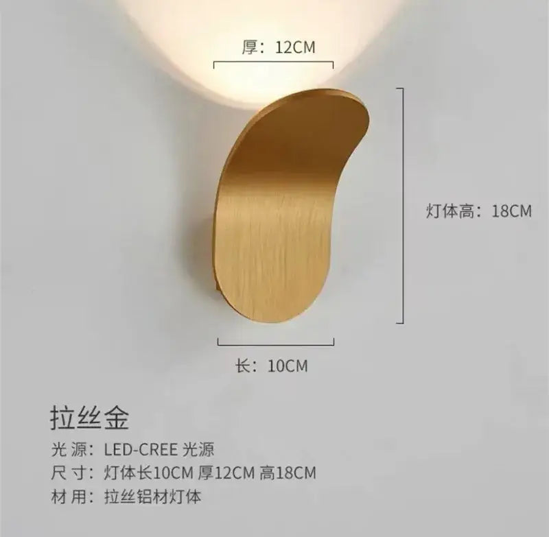 Modern minimalist adjustable led wall light for bedroom