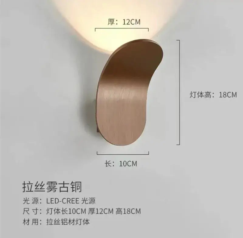 Modern minimalist adjustable led wall light for bedroom
