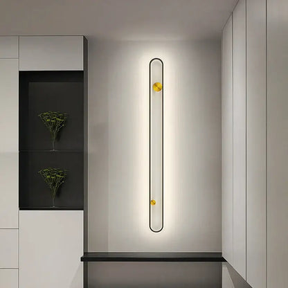 Modern minimalist black acrylic wall lamp for bedroom living room