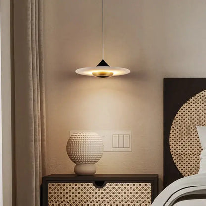Modern minimalist black cloud stone pendant lamp for bedroom