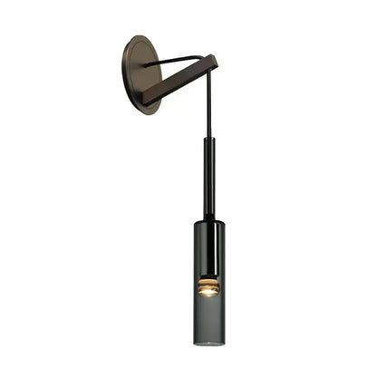 Modern minimalist black crystal wall lamp bedroom bedside light