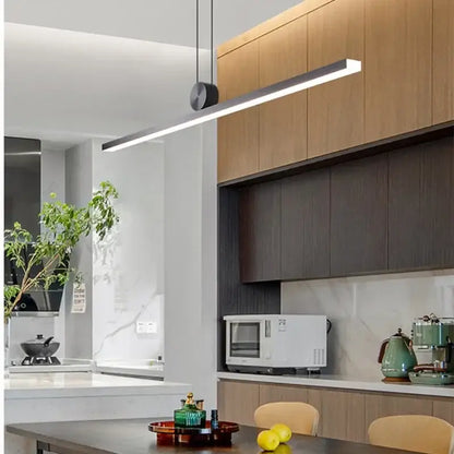 Modern minimalist black dimmable led ceiling chandelier dining room