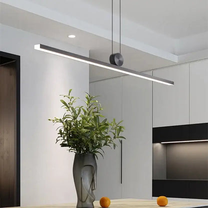 Modern minimalist black dimmable led ceiling chandelier dining room