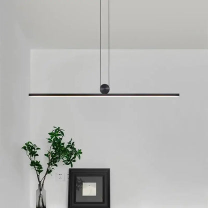 Modern minimalist black dimmable led ceiling chandelier dining room