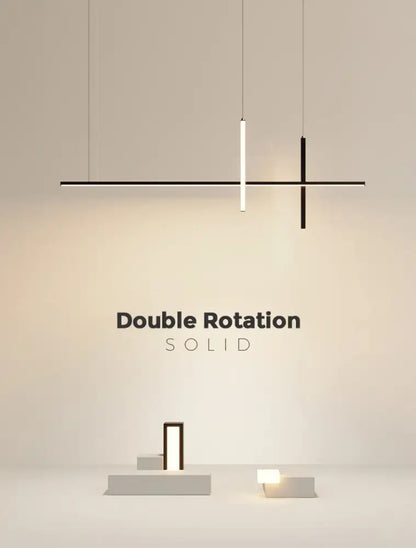 Modern minimalist black dimmable led pendant light kitchen strip