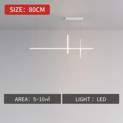 Modern minimalist black dimmable led pendant light kitchen strip