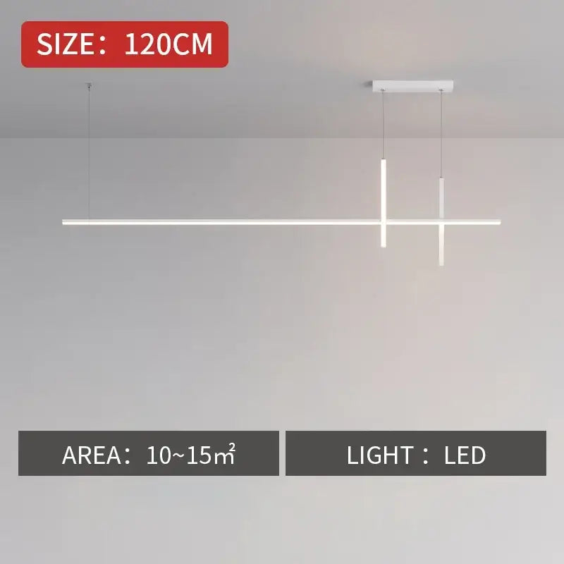 Modern minimalist black dimmable led pendant light kitchen strip