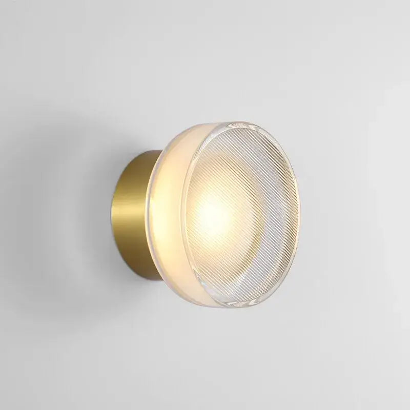 Modern minimalist black elegant glass led wall sconce bedroom light