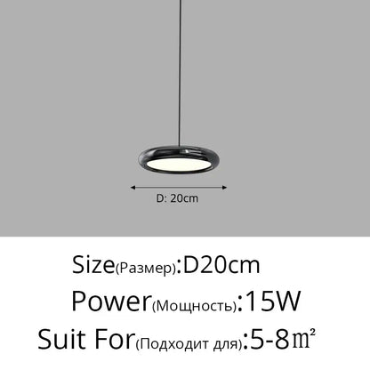 Modern minimalist black finish pendant lights for dining room