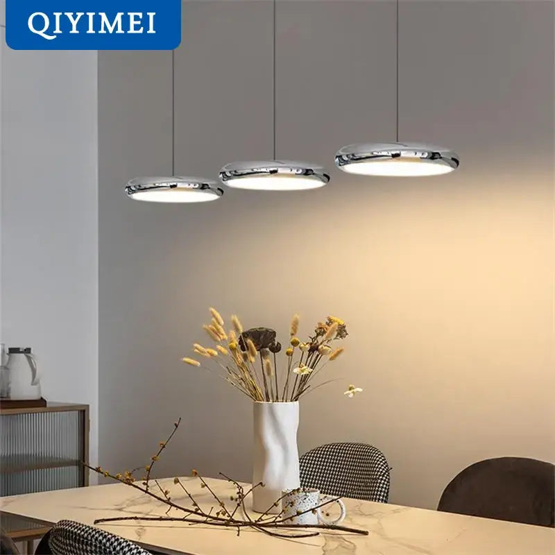 Modern minimalist black finish pendant lights for dining room