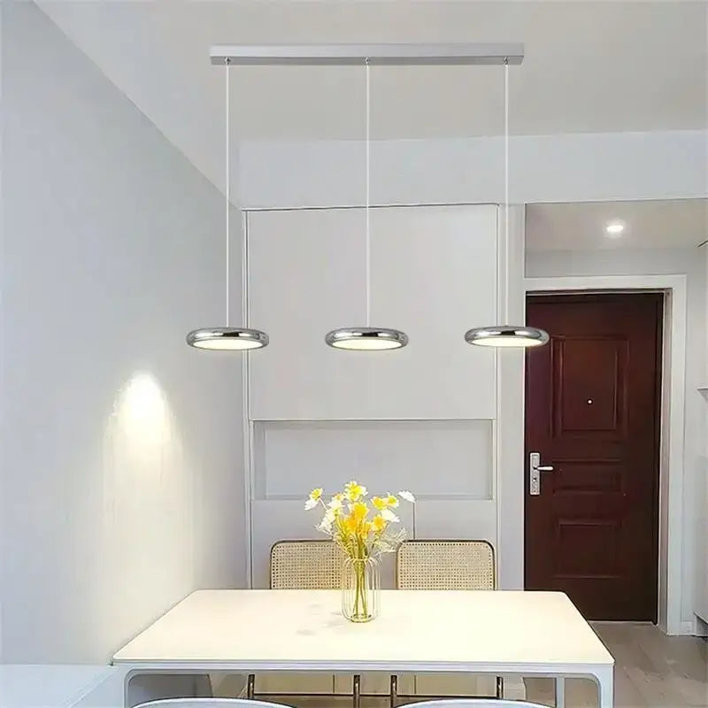 Modern minimalist black finish pendant lights for dining room