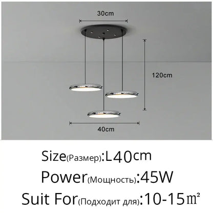 Modern minimalist black finish pendant lights for dining room