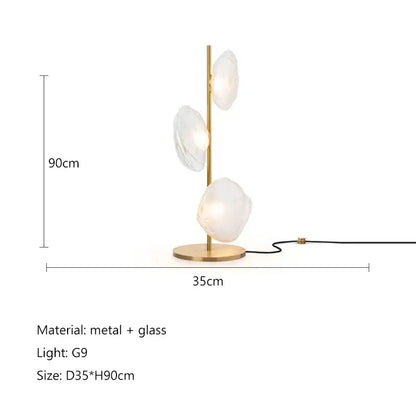 Modern minimalist black glass shade led floor lamp living room