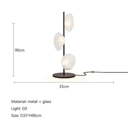 Modern minimalist black glass shade led floor lamp living room