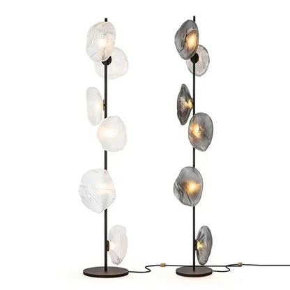 Modern minimalist black glass shade led floor lamp living room