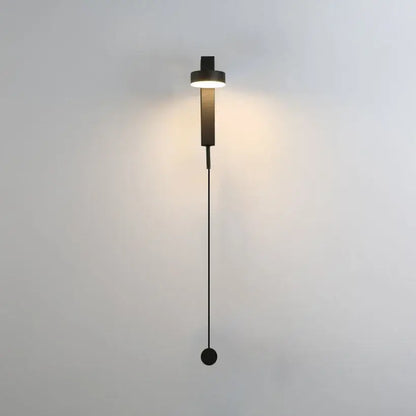 Modern minimalist black & gold t style wall light sconce bedroom