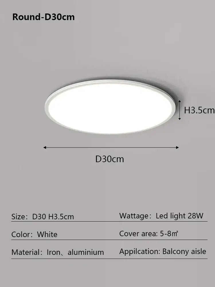 Modern minimalist black led ceiling lamp for living room