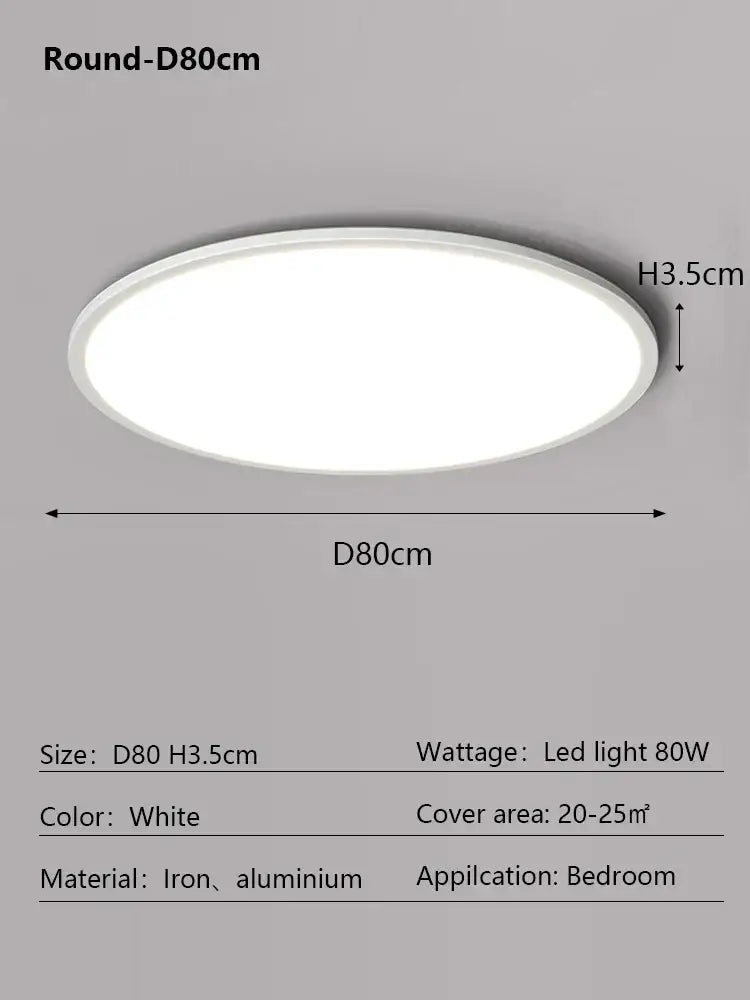 Modern minimalist black led ceiling lamp for living room