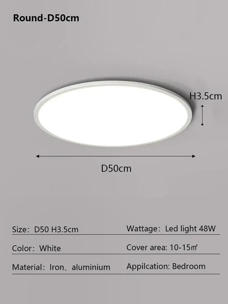 Modern minimalist black led ceiling lamp for living room