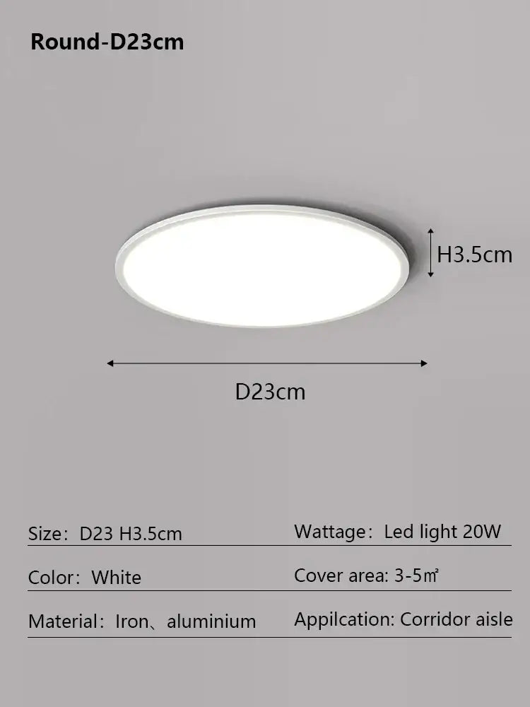 Modern minimalist black led ceiling lamp for living room