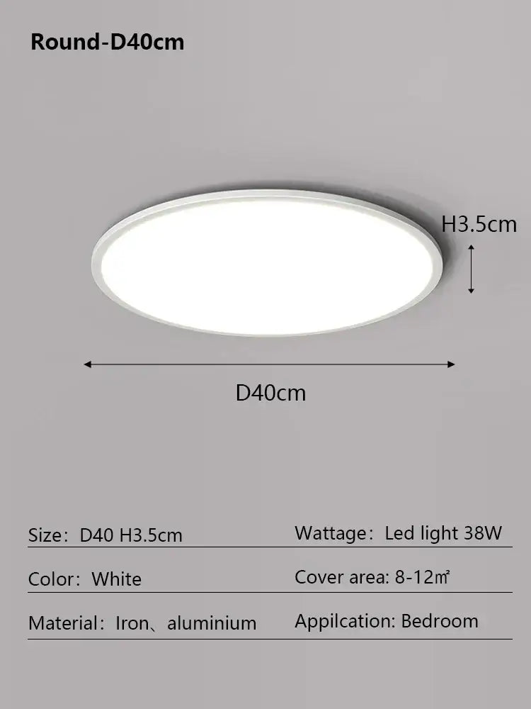 Modern minimalist black led ceiling lamp for living room