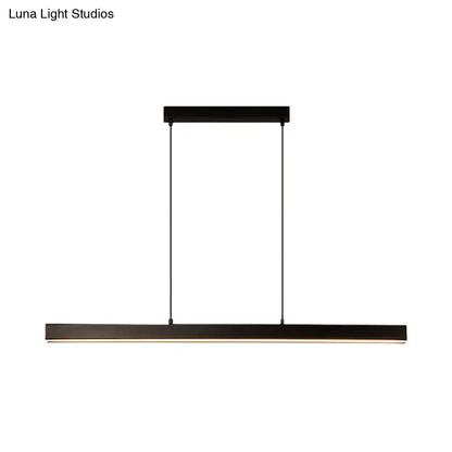Modern minimalist black led ceiling light bar kitchen island pendant