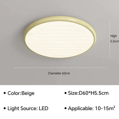 Modern minimalist black led ceiling light for bedroom with remote