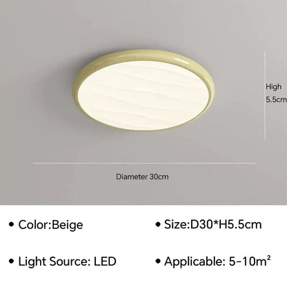 Modern minimalist black led ceiling light for bedroom with remote