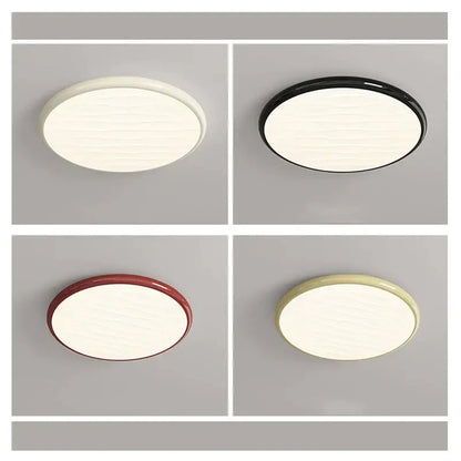 Modern minimalist black led ceiling light for bedroom with remote