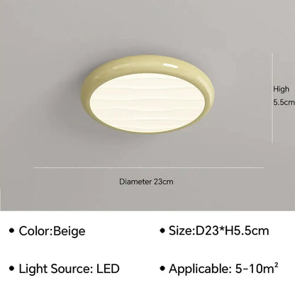 Modern minimalist black led ceiling light for bedroom with remote