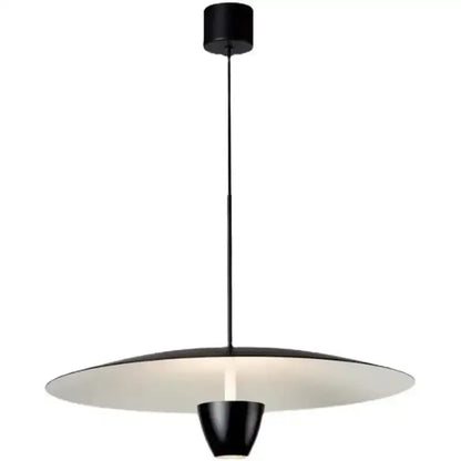 Modern minimalist black led pendant light for dining room