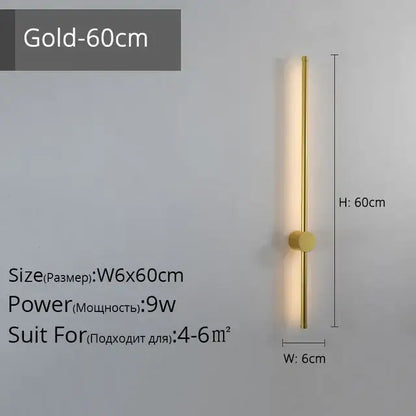 Modern minimalist black led strip wall lamp for staircase lighting
