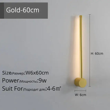 Modern minimalist black led strip wall lamp for staircase lighting